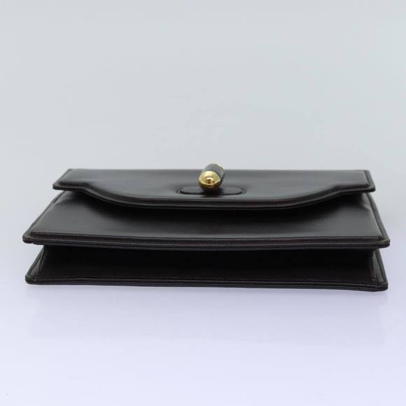 GUCCI Clutch Bag Leather Brown Auth 74596 - Picture 6 of 16